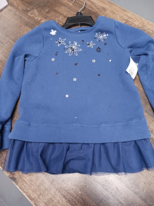 Blue OshKosh Long Sleeve Snowflake Shirt, 7 G