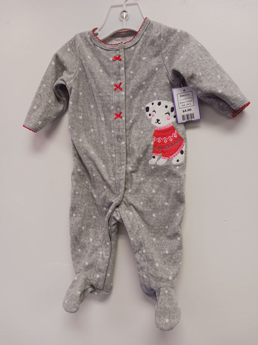 Grey/White Polka Dot Carters Sleeper, 3M G