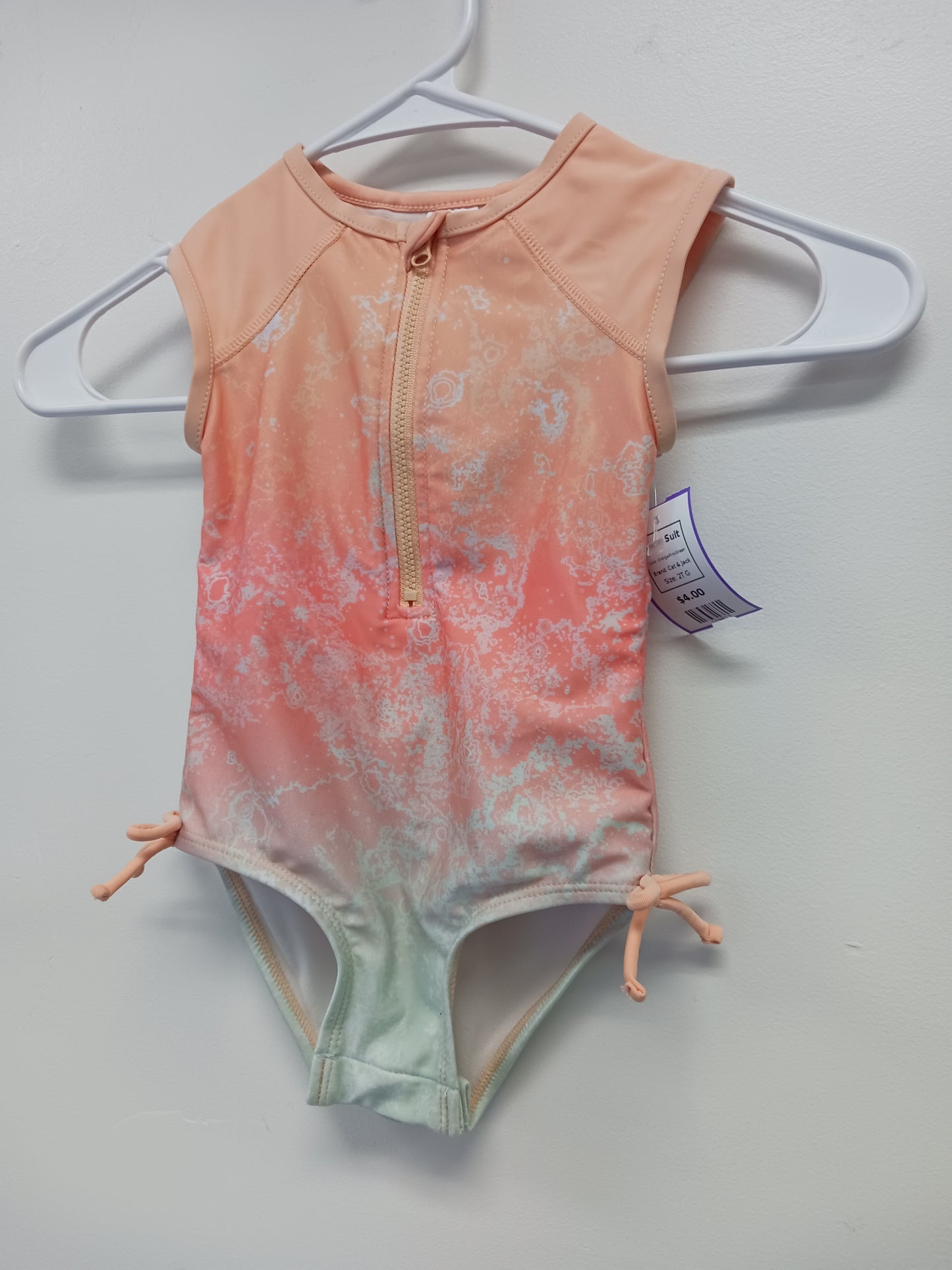Orange/Pink/Green Cat & Jack Swim Suit, 2T G