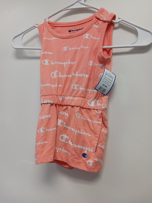 Pink/White Champion Short One Piece, 2T G