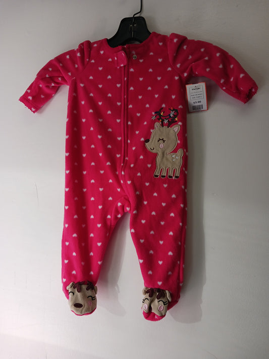 Pink/White Heart Little Wonders Sleeper, 3-6M G