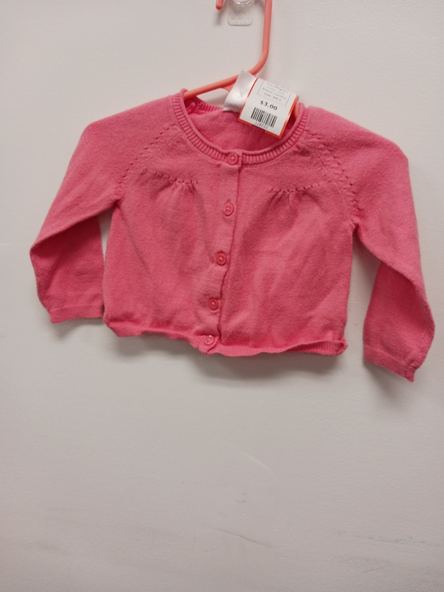 Pink Carters Cardigan, 6M G