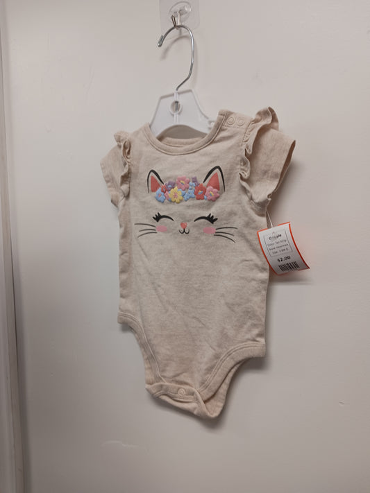 Tan Kitty Garanimals Onesie, 3-6M G