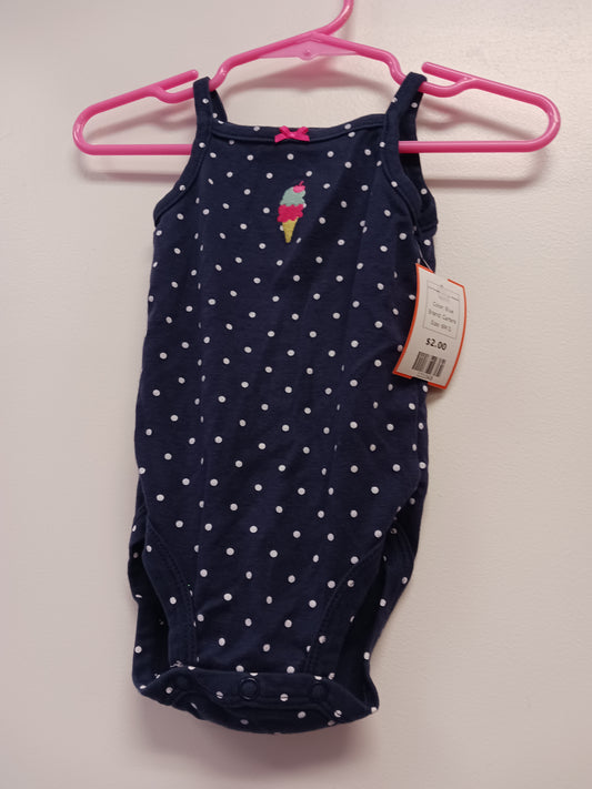 Blue Carters Ice Cream Tank Top Onesie, 6M G