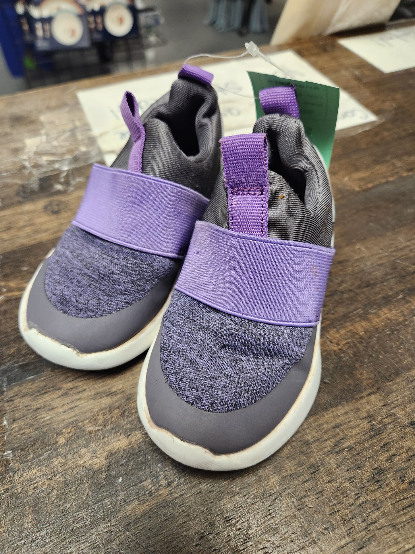 Grey/Purple Cat & Jack Sneakers, 6C G