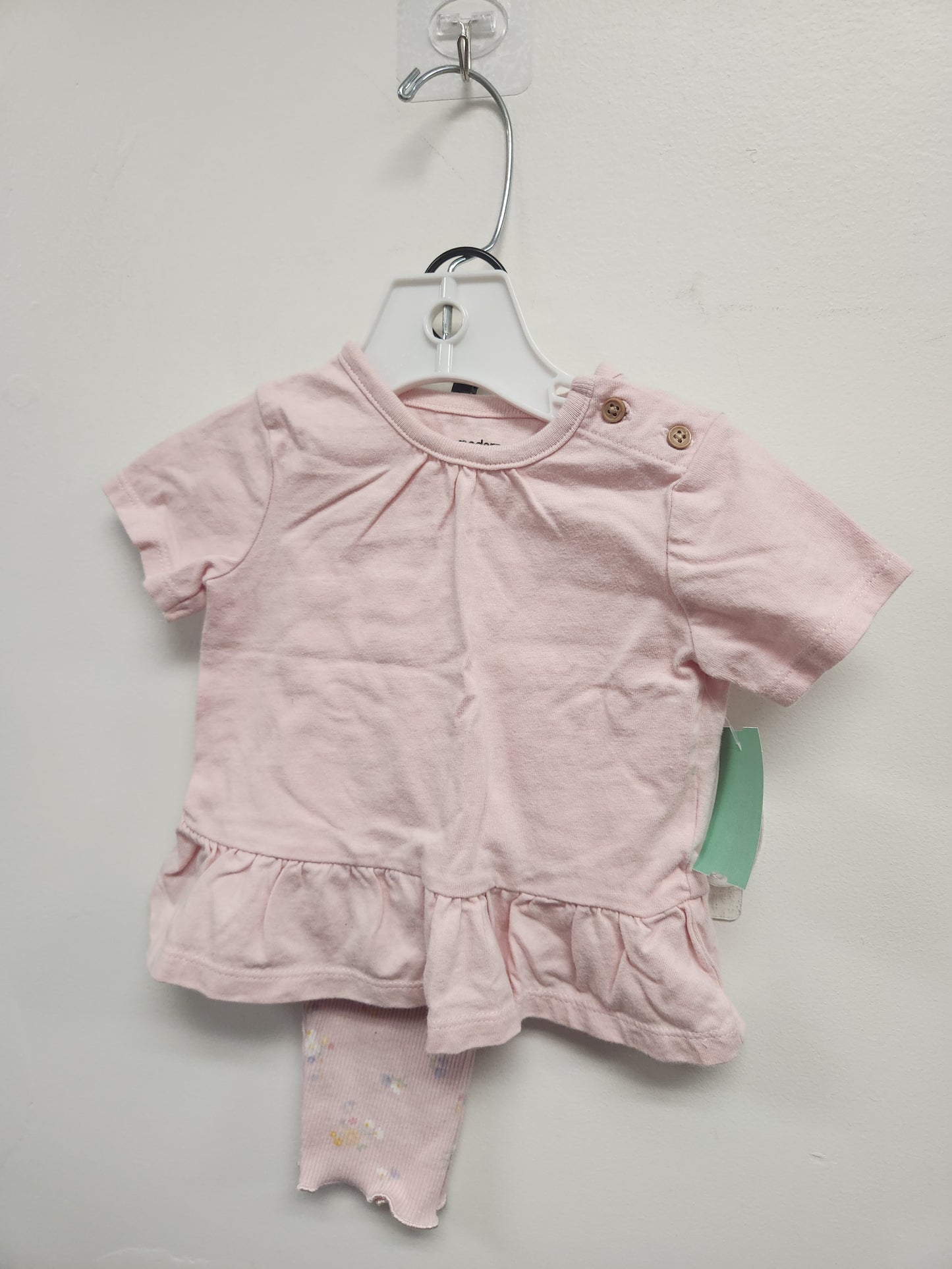 Pink Flower Modern Moments Outfit, 6M G
