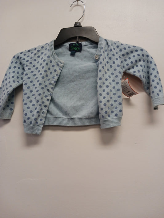 Blue Mini Boden Poka Dot Cardigan, 12M G