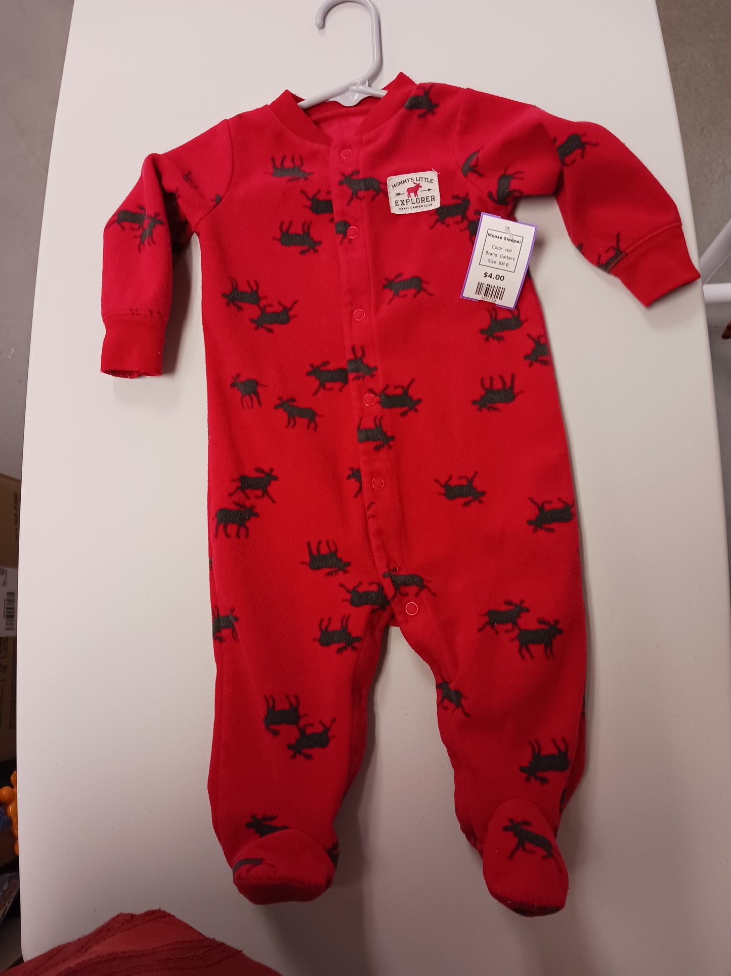 red Carters Moose Sleeper, 6M B