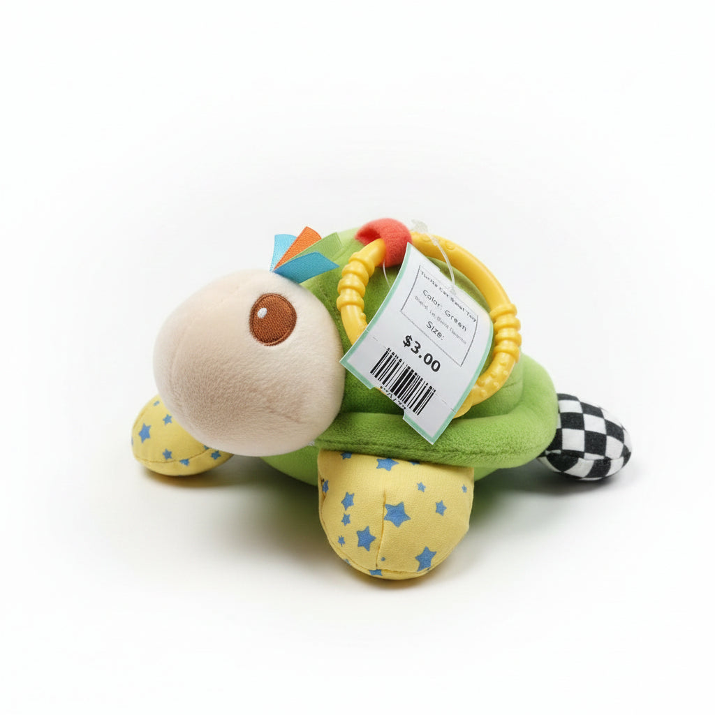 Green Le Bebe Favorite Turtle Car Seat Toy