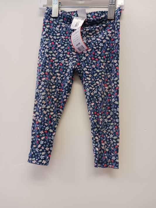 Blue Carters Flower Leggings, 18M G