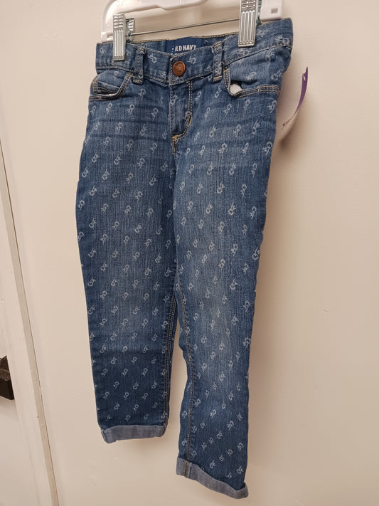 Blue Jean/Flower Old Navy Pants, 4T G