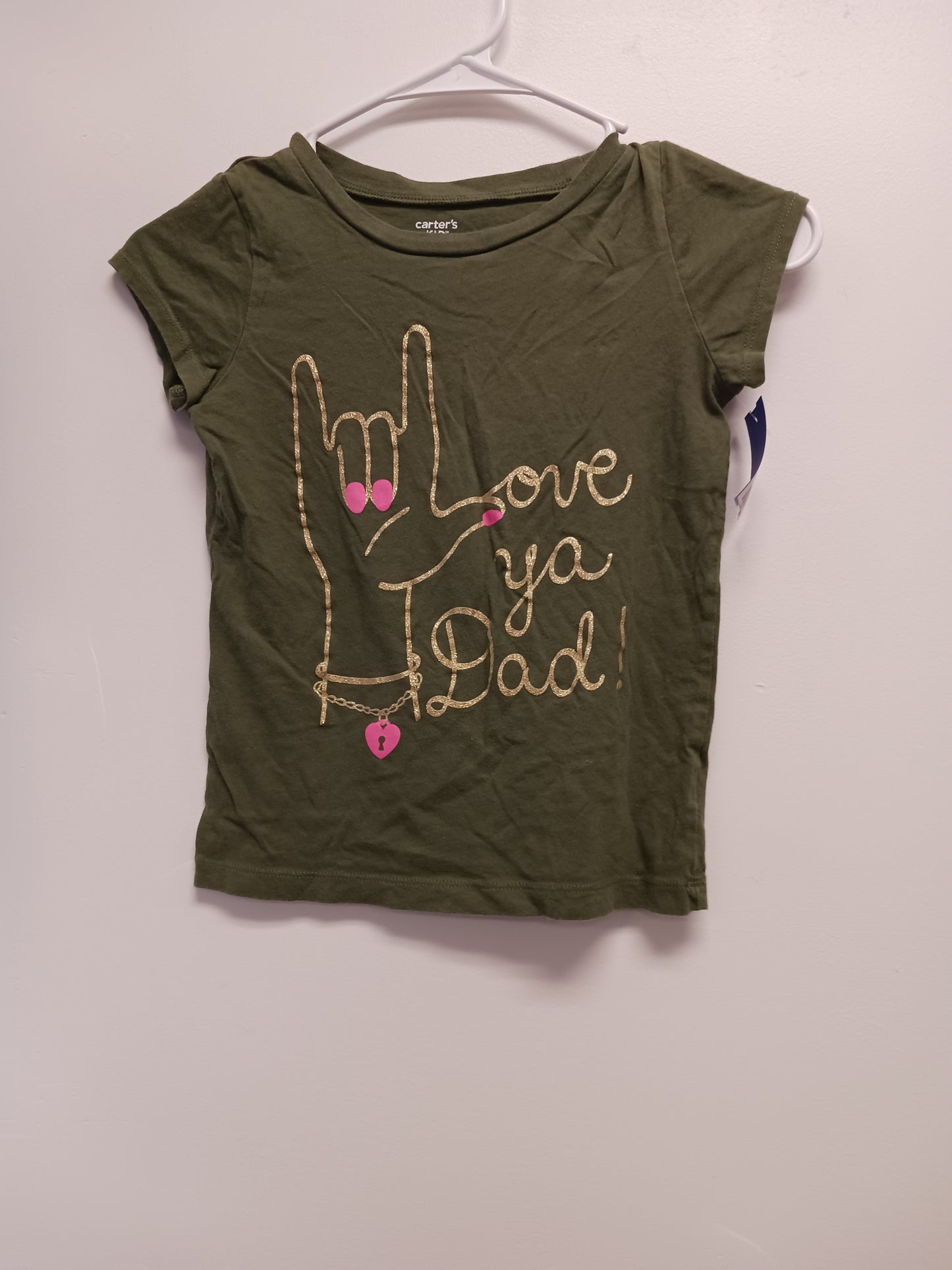 Green Love Ya Dad Carters Shirt, 7 G