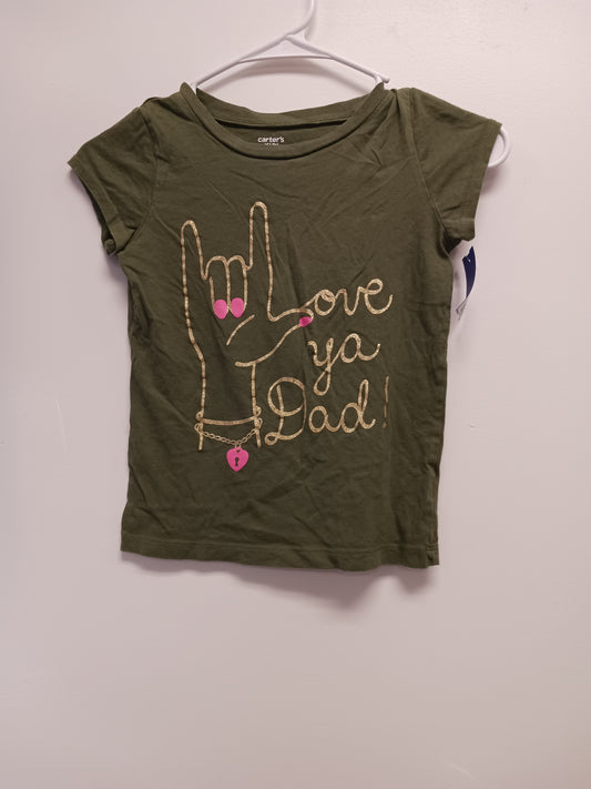 Green Love Ya Dad Carters Shirt, 7 G