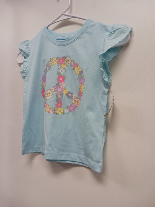 blue 365 kids Peace Sign Tshirt, 6 G