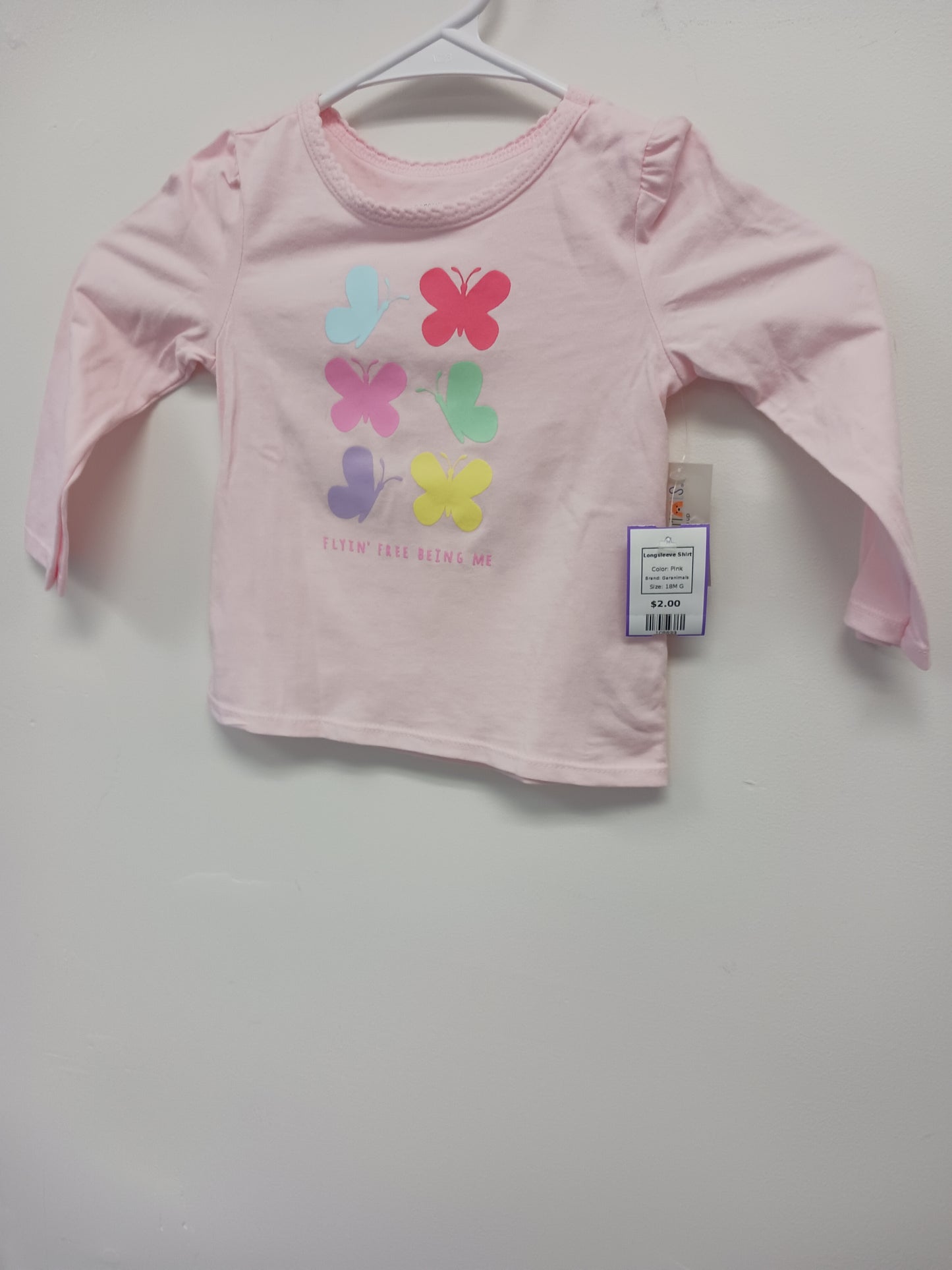 Pink Garanimals Longsleeve Shirt, 18M G