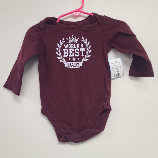 Burgandy Best Baby Childrens Place Longsleeve Onesie, 6-9M G