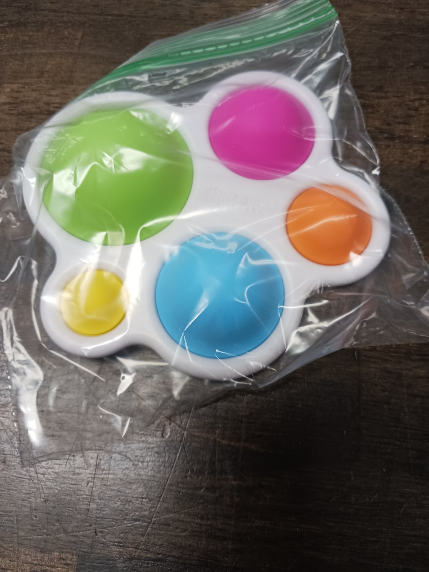 White/Colorful Dimpl Fidget Popper