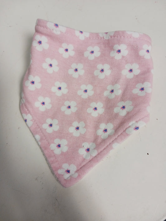 Pink/White Flower  Bib