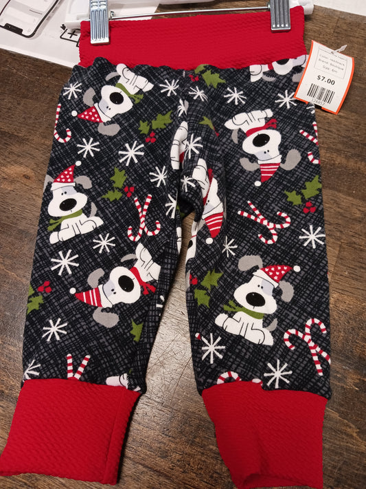 White/Tan Boutique Gingerbread Man Joggers, 6m