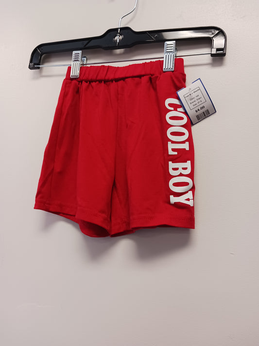 red Shein Cool Boy Shorts, 4T B