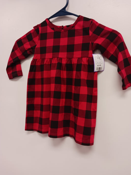Black/Red Plaid Wonder Nation Dress, 12M G