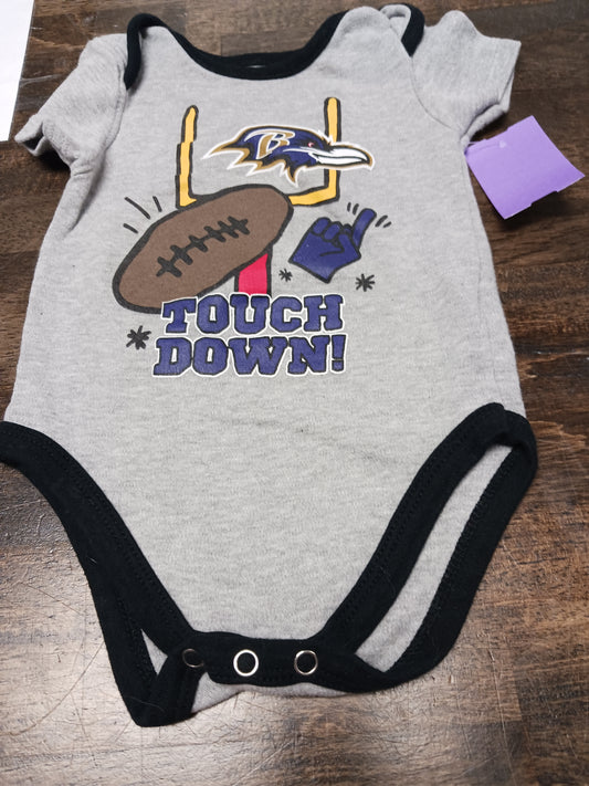 Grey/Black Ravens Onesie, NB B