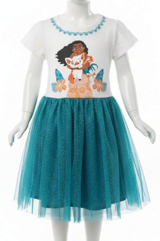 White/Blue Moana Dress, 6 G