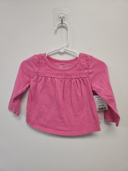 Pink Jumping Bean Longsleeve Shirt, 12M G