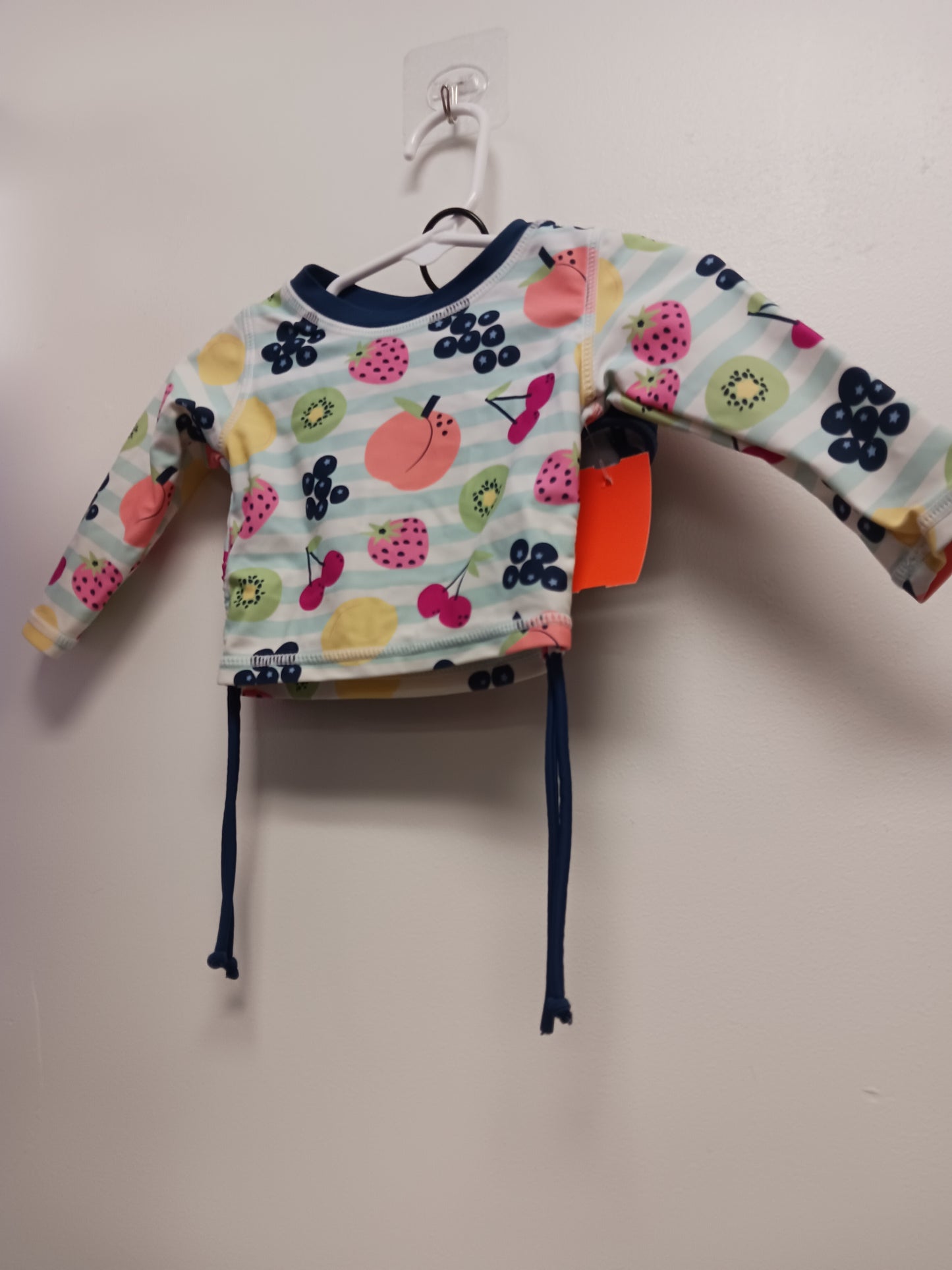 Blue Ruffle Butts 2 Piece fruit Swim Suit 6/12m, 6M G