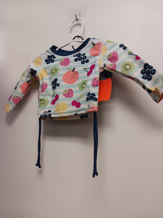 Blue Ruffle Butts 2 Piece fruit Swim Suit 6/12m, 6M G