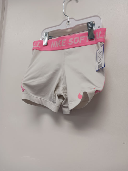 white/pink nike padded shorts, 4T G