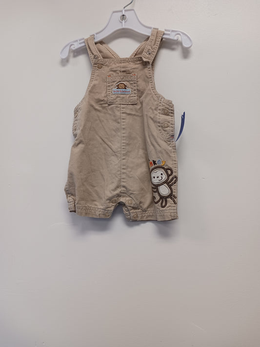 Brown Child of Mine Monkey Bib Shorts 6/9m, 6M B