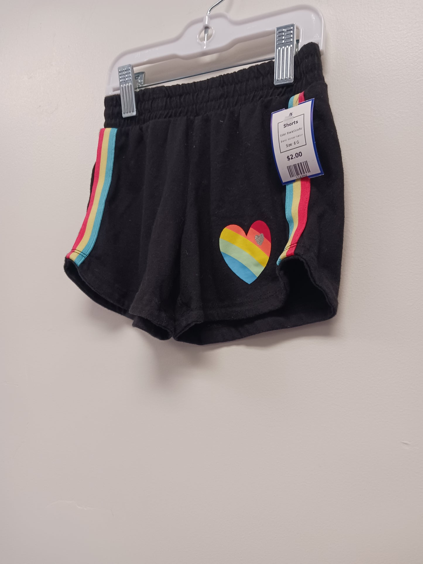 Black/Colorful Wonder Nation Shorts, 6 G