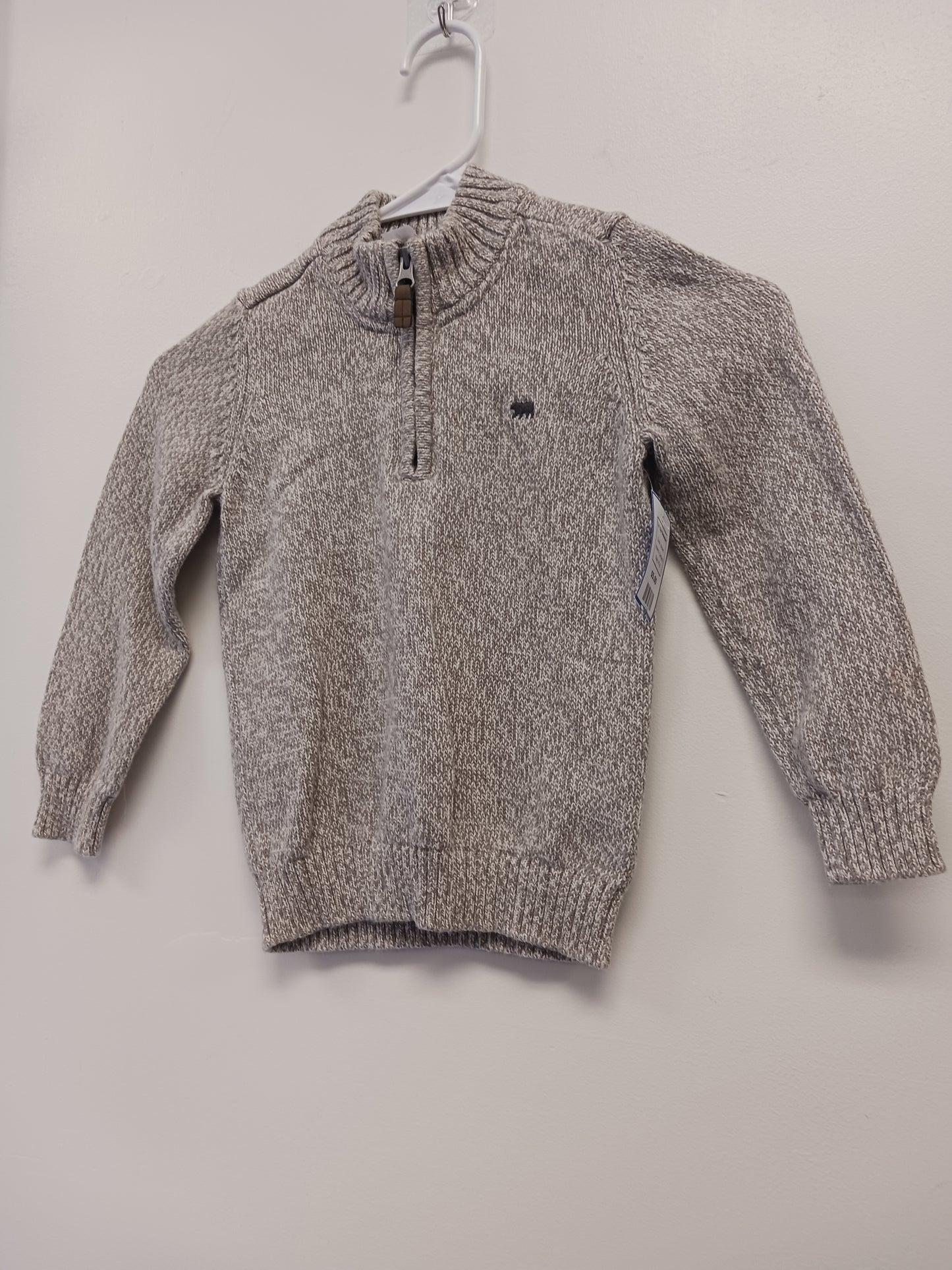 brown Carters 1/4 Zip Sweater, 4T B