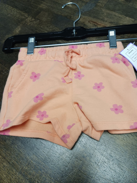 Orange/Pink Flower Cat & Jack Shorts, 4T G