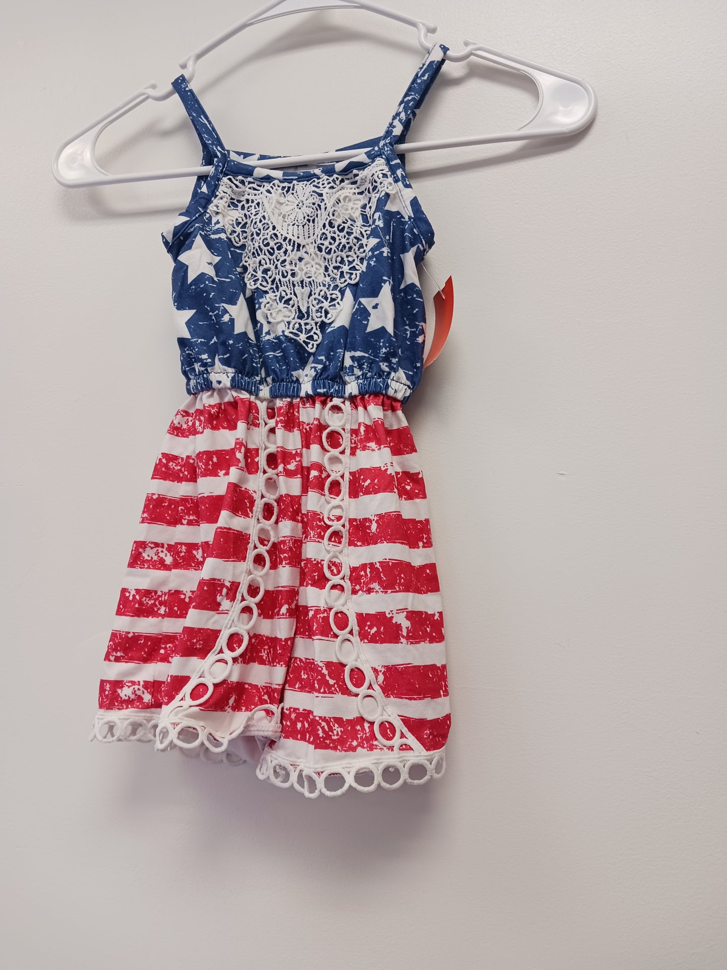 Red/White/Blue Boutique Romper, 2T G