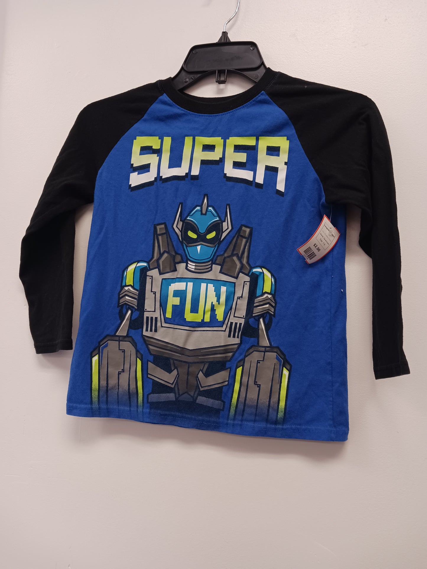 Blue/Black Robot Garanimals Longsleeve Shirt, 7 B