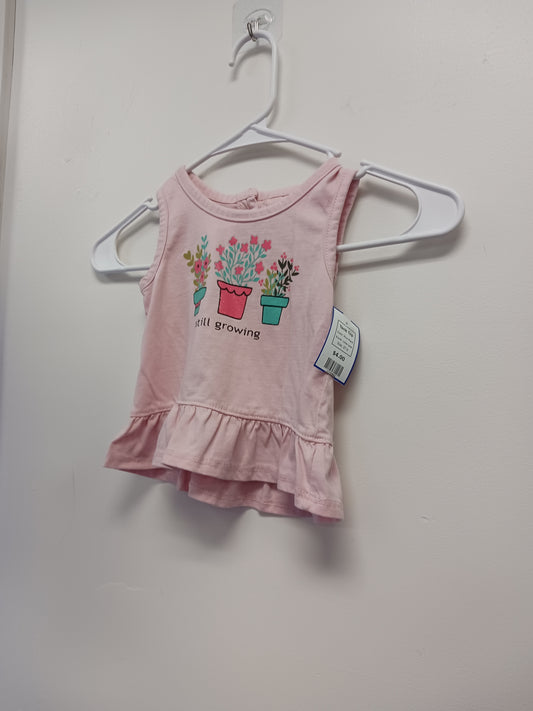 Pink Plant Little Lass Tank Top, 2T G