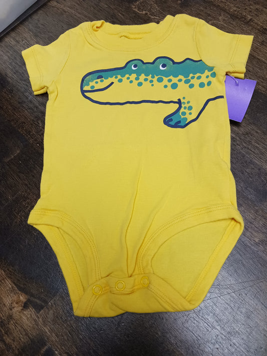 Yellow/Green Alligator Carters Onesie, 9M B