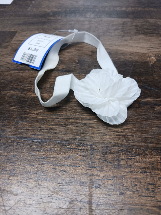 White Flower  Bow