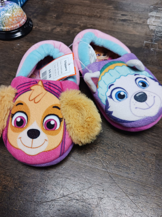 Pink/Purple Paw Patrol Slippers, 9/10C G