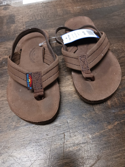 Brown Rainbow Flip Flops, 9 B