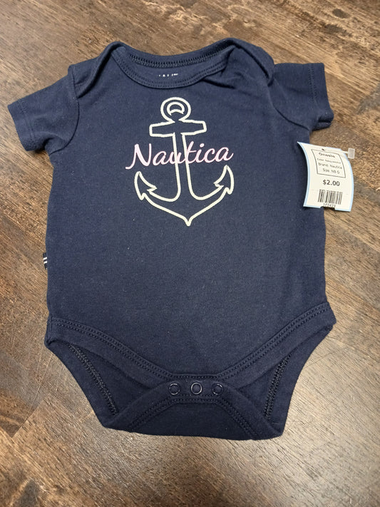 Navy Anchor Nautica Onesie, NB G