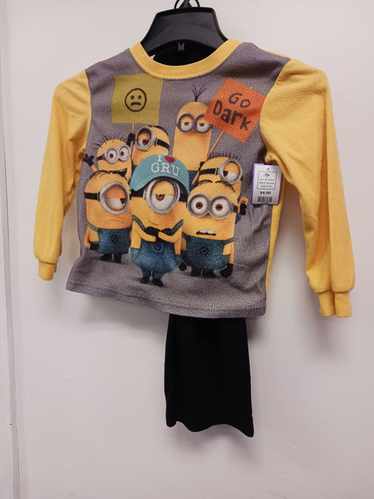 Yellow/Black Minions Pjs, 4T B