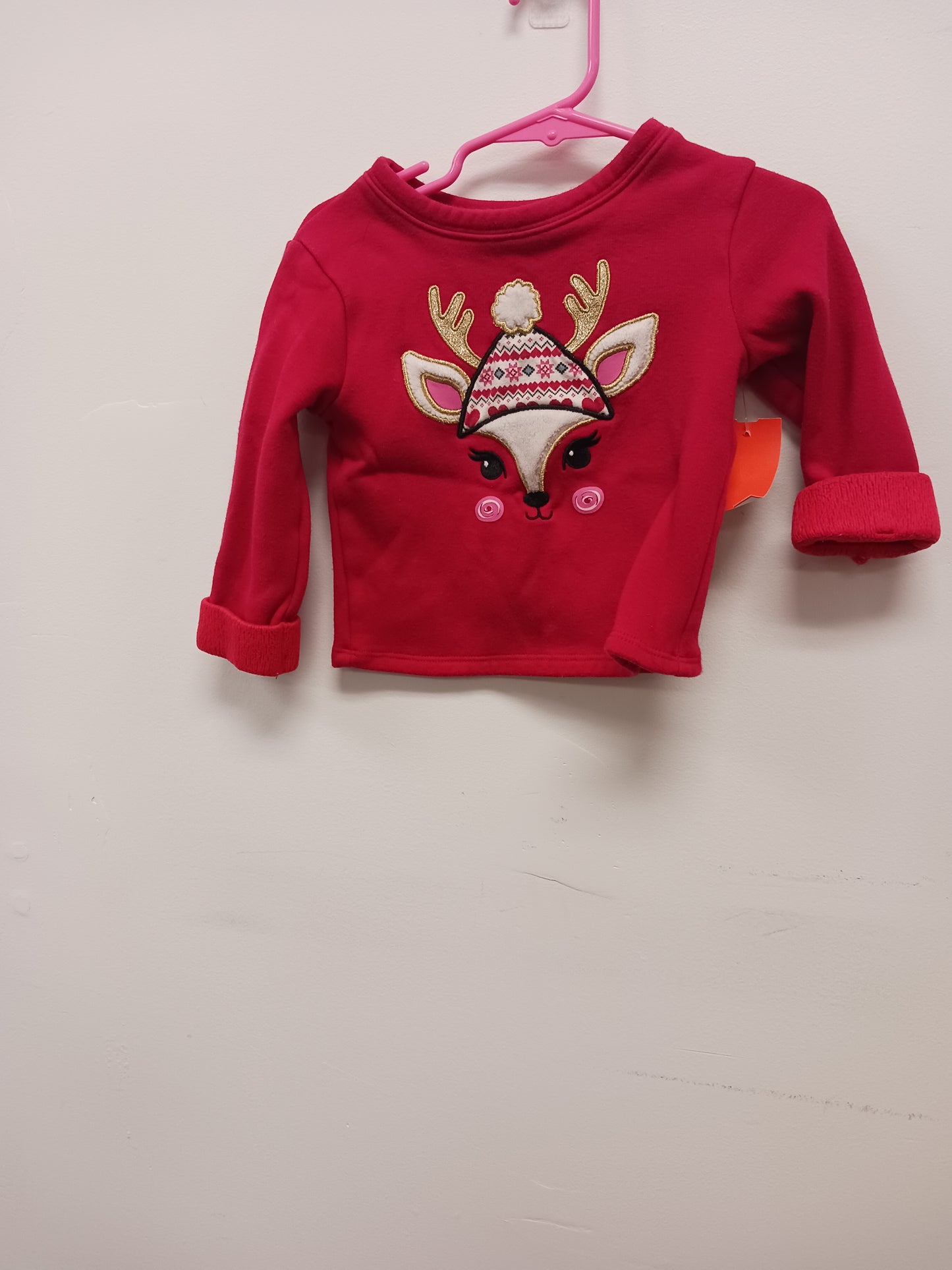 Red Garanimals Long Sleeve Christmas Shirt, 18M G