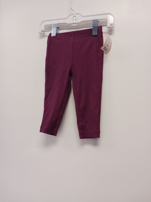 Burgandy Carters Leggings, 9M G