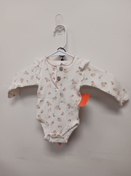 white/pink Laura Ashley 2 Piece Flower Outfit, 3-6M G