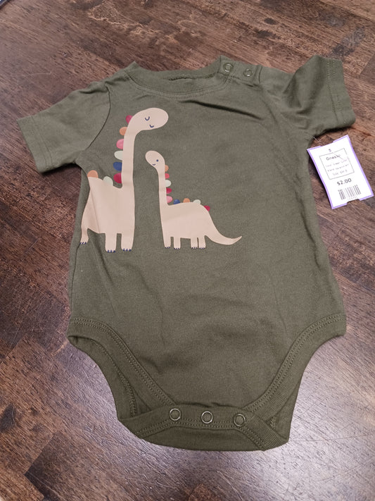 Green Dino Garanimals Onesie, 6M B