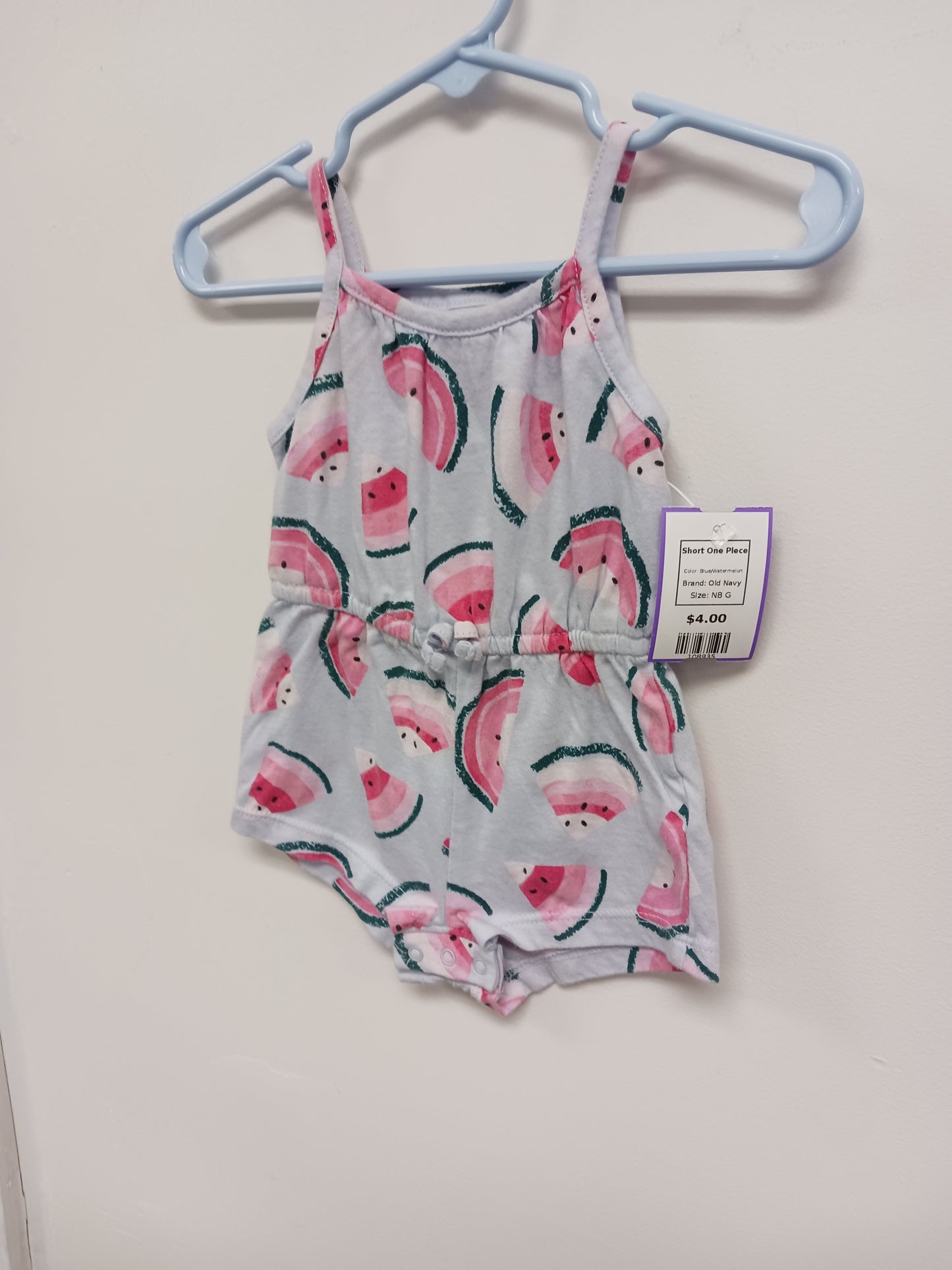 Blue/Watermelon Old Navy Short One Piece, NB G