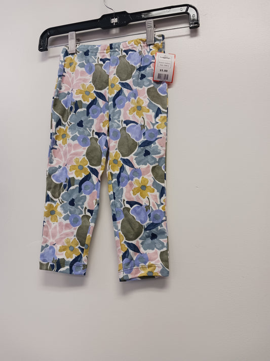 Blue/Pink/Purple/Green Flower Carters Leggings, 24M G